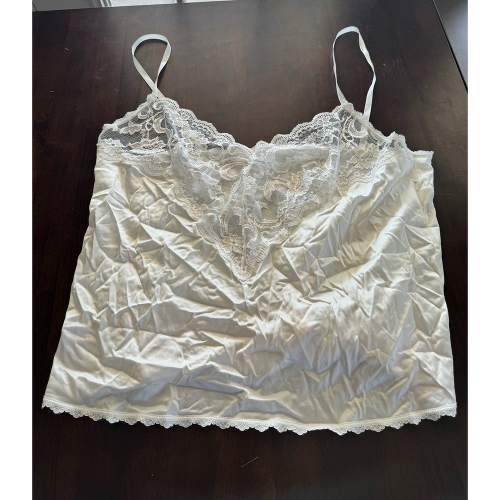VTG Sheer Lace Camisole 70s 50s Fairy Coquette Indie‎ Sleeze Babydoll Medium